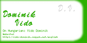 dominik vido business card
